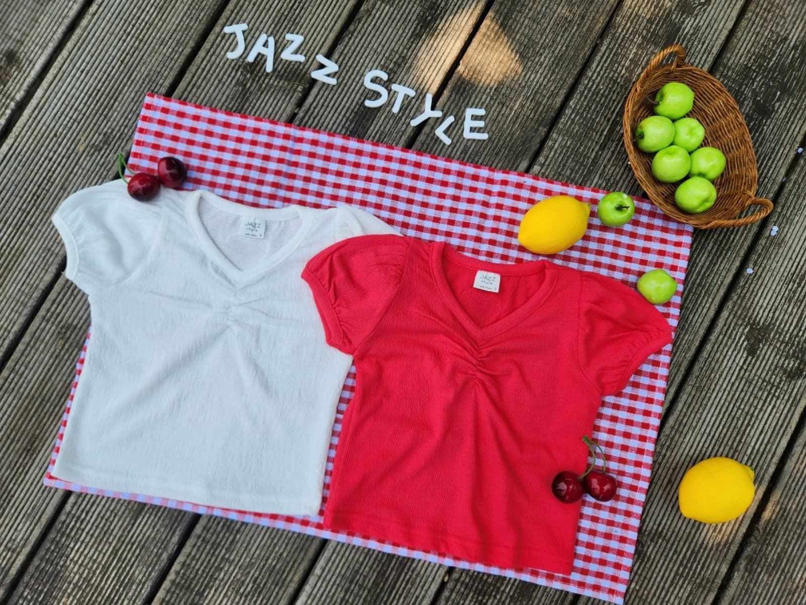 Elastic band shirred blouse - 이미지 1