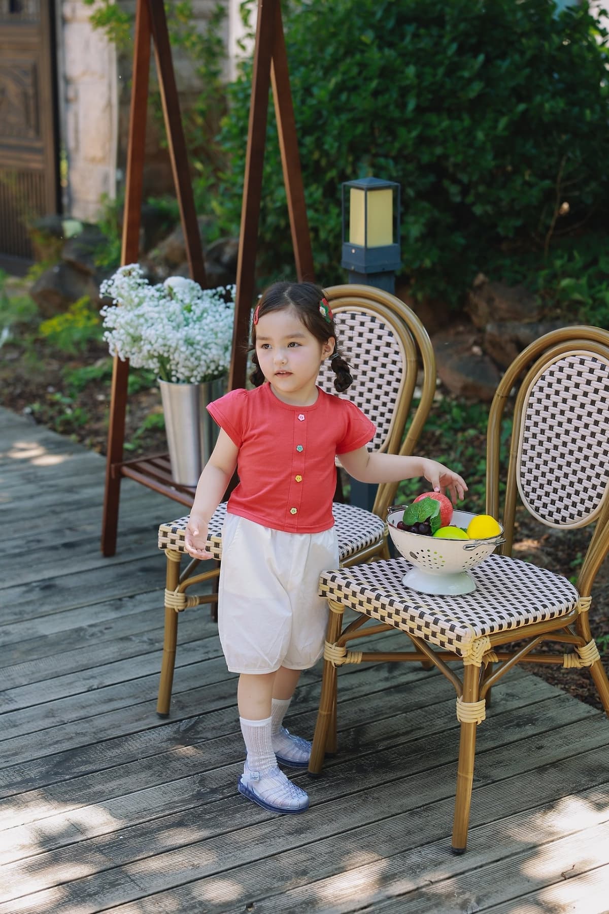Flower button blouse - 이미지 11