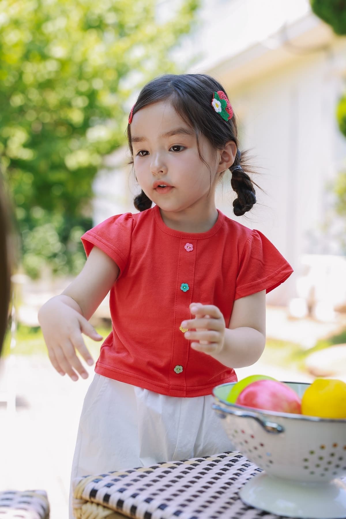 Flower button blouse - 이미지 9