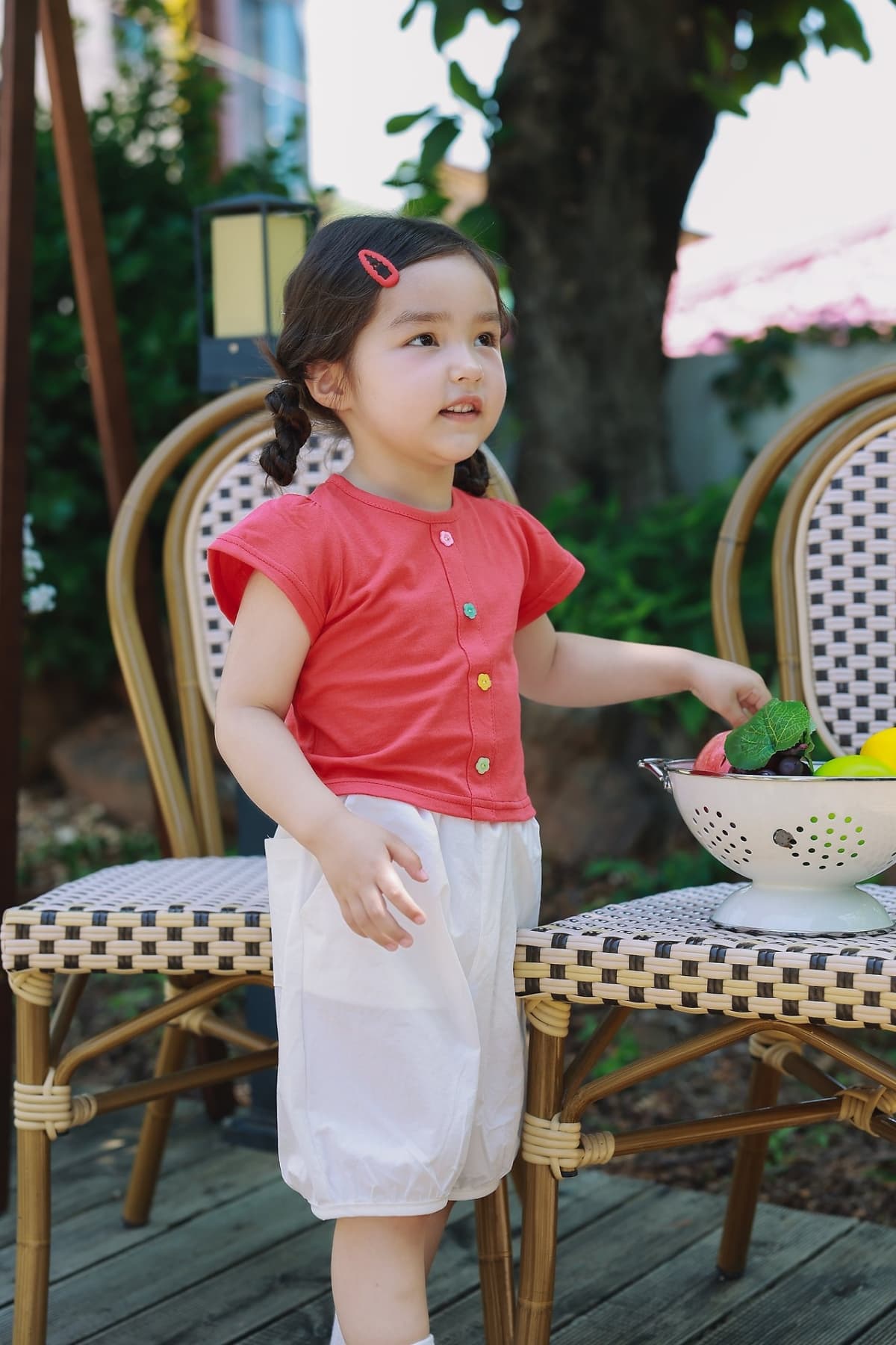Flower button blouse - 이미지 13