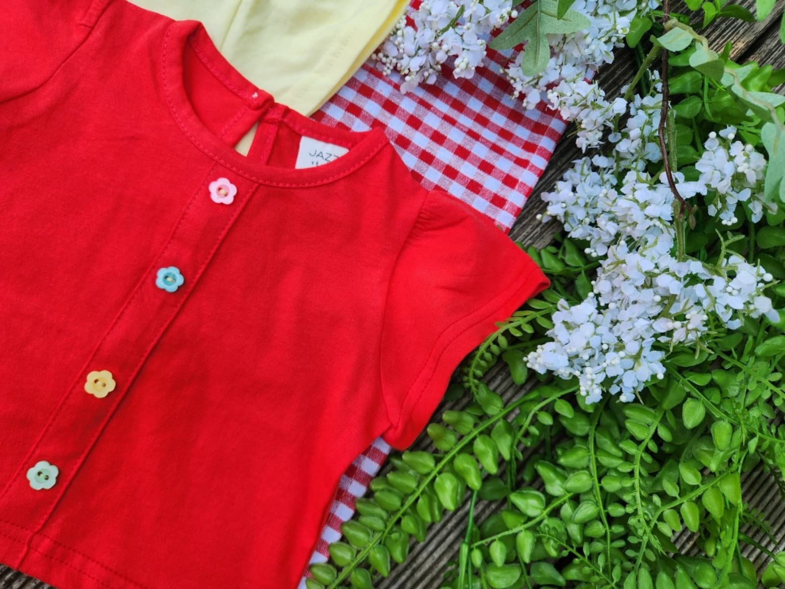Flower button blouse - 이미지 2