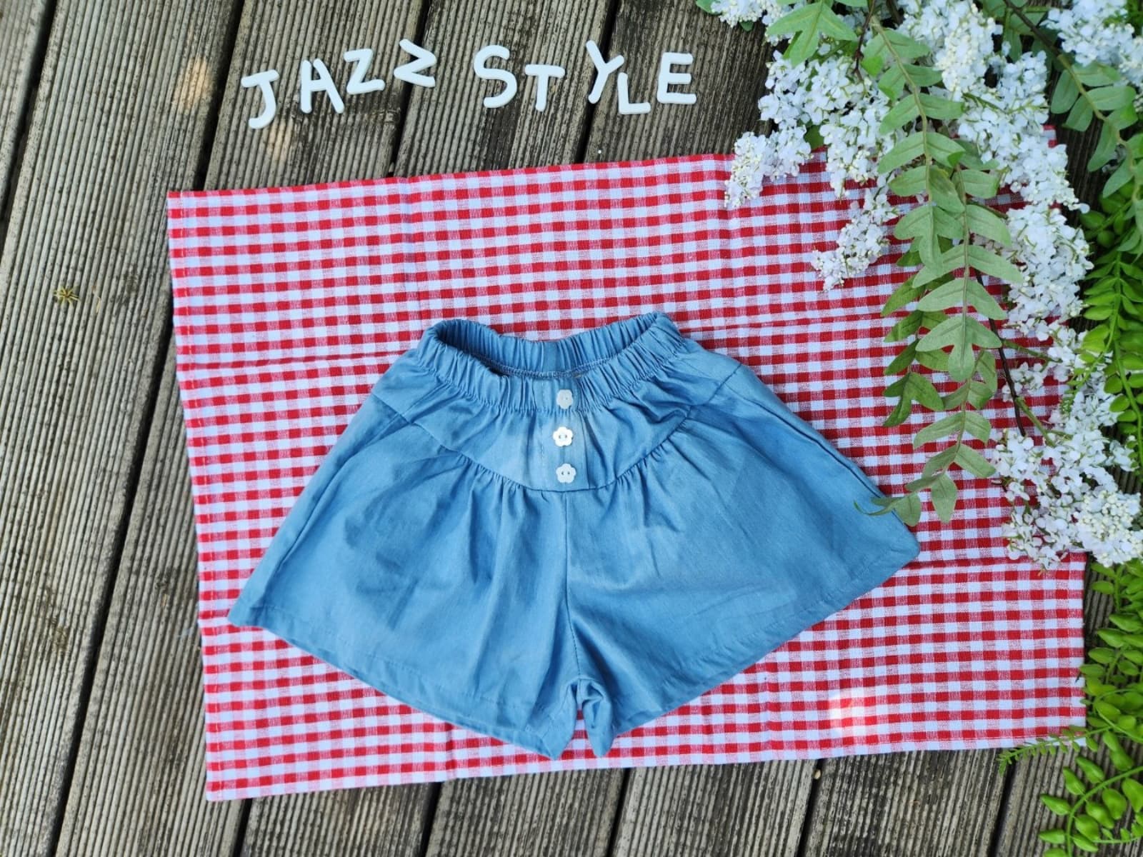 denim skirt pants - 이미지 1