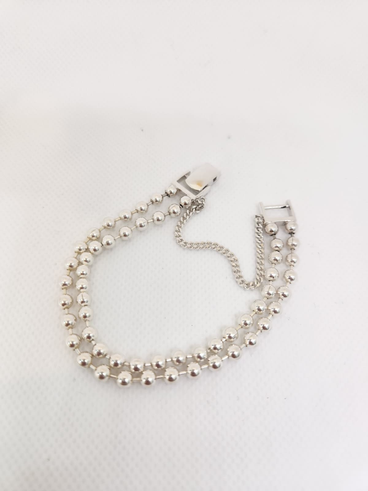 Silver 925 5m Ball Chain Bold Bracelet - 이미지 2