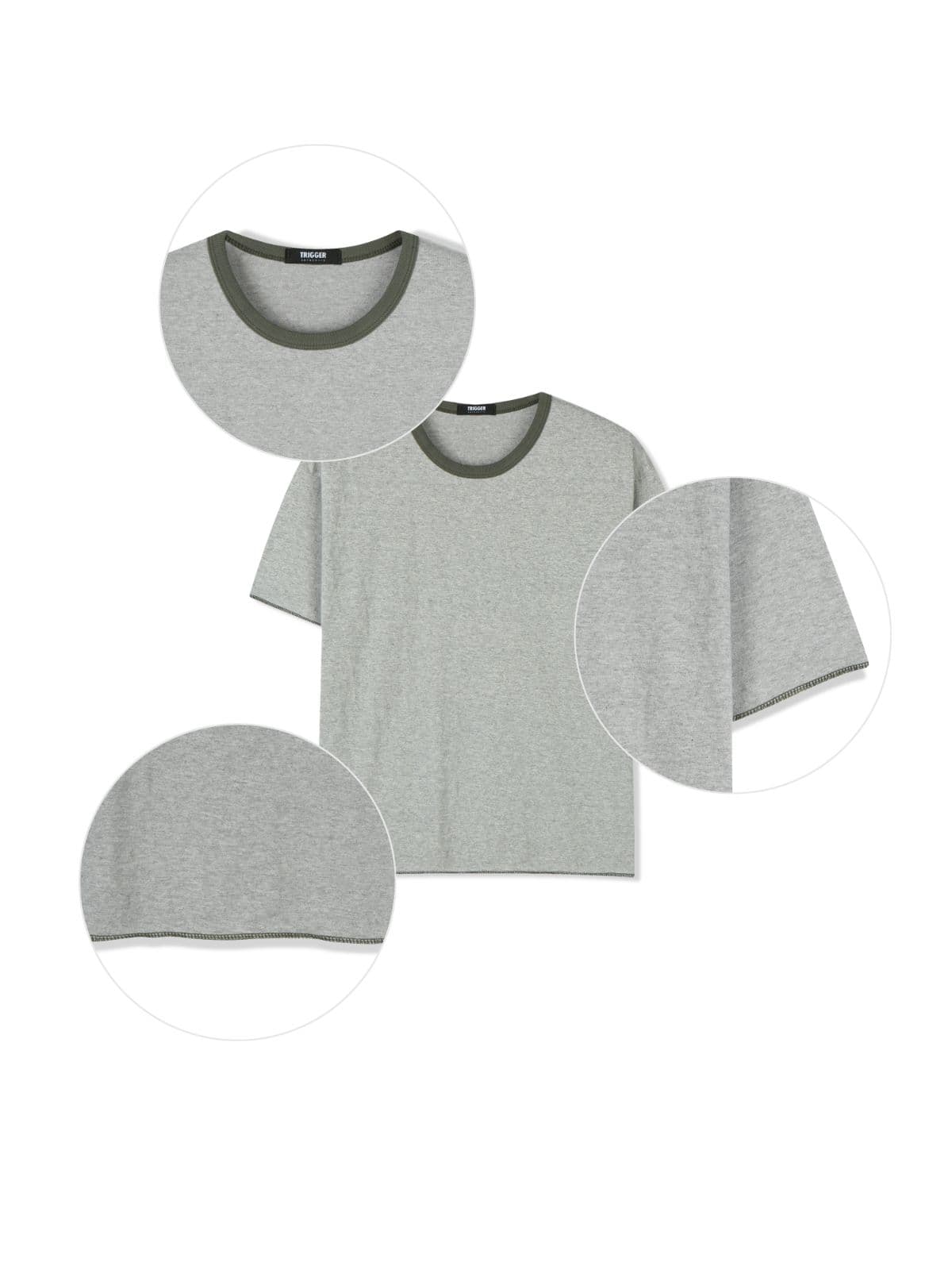 26SS New Arrival) Ringer Stitch Crop Short Sleeve - 이미지 6