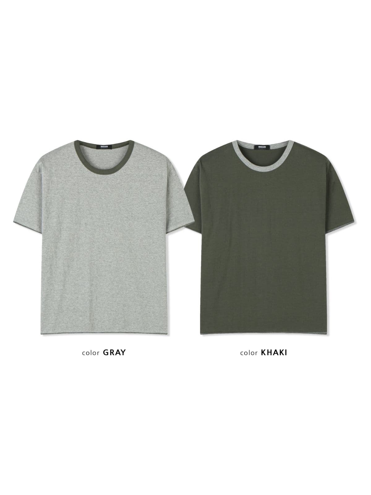 26SS New Arrival) Ringer Stitch Crop Short Sleeve - 이미지 3