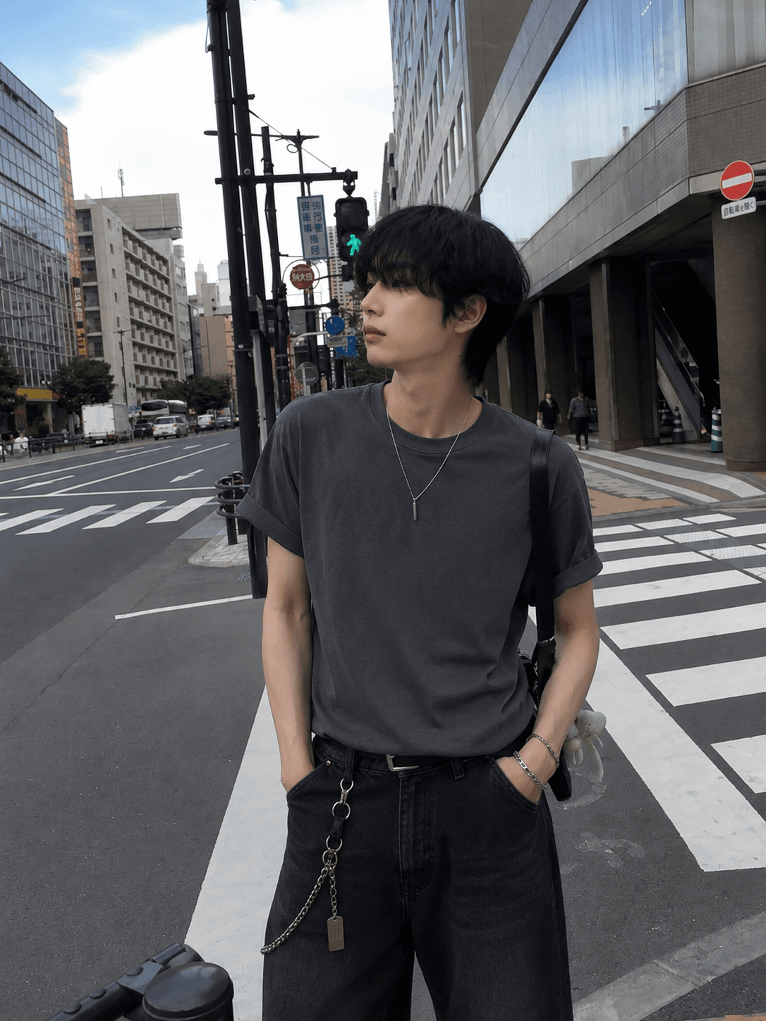 26SS New Arrival) Canal Roll-up Crop Short Sleeve - 이미지 2