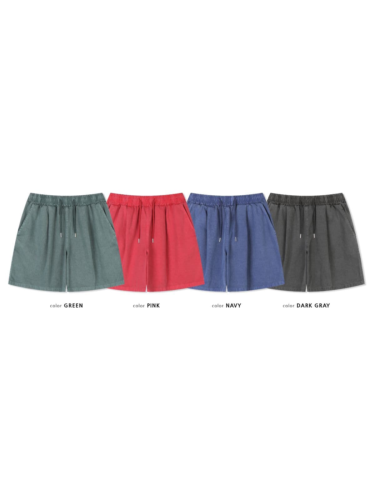 26SS New Arrival) Dyeing Crew Pintuck Shorts - 이미지 1
