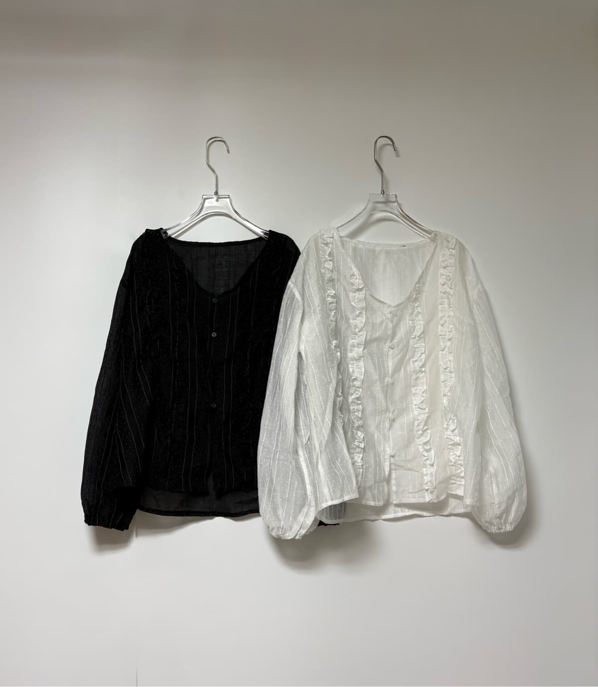 Double frill blouse - 이미지 2