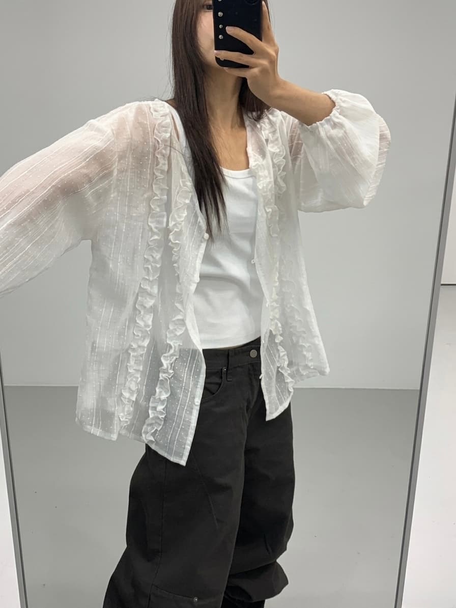 Double frill blouse - 이미지 18