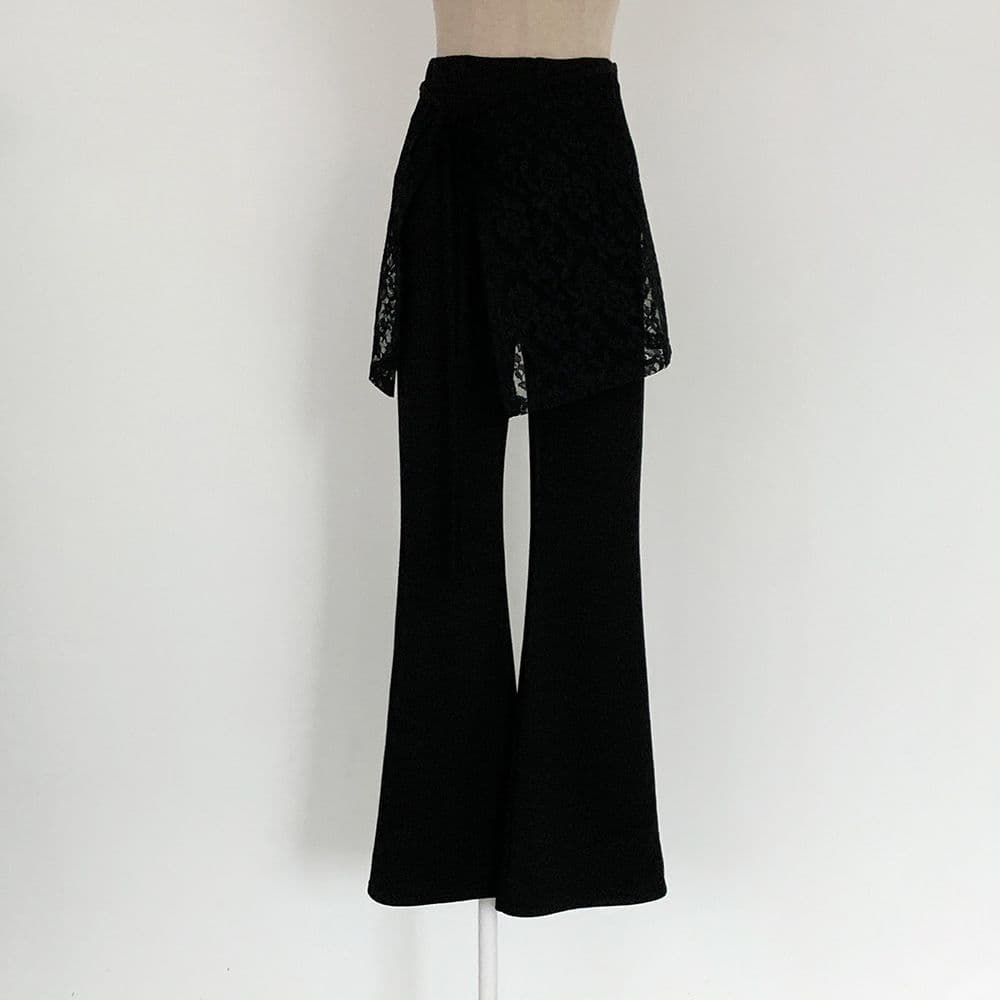 Roa Lace Skirt Pants Set - 이미지 6
