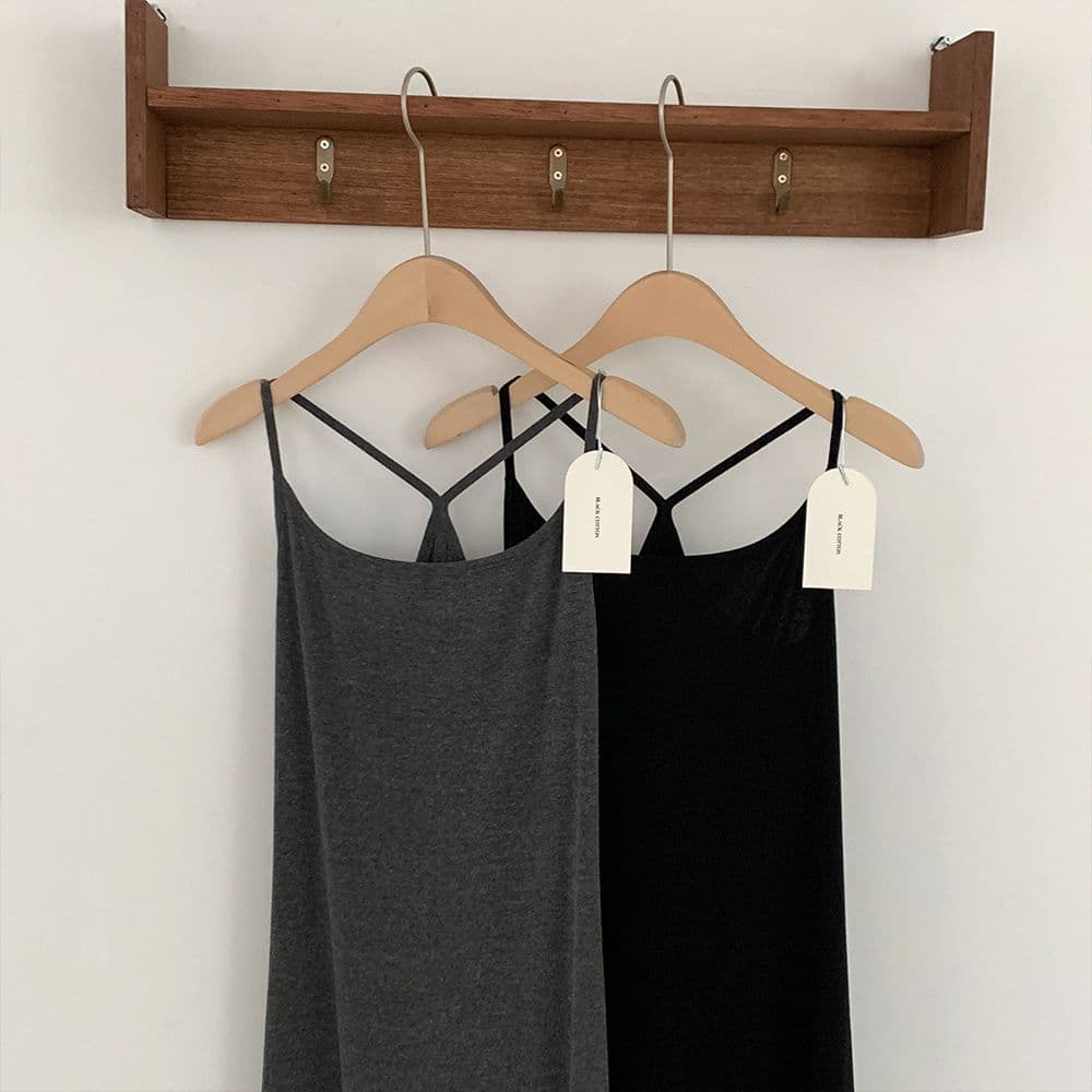 Y-strap halterneck A-line long OPSS - 이미지 2