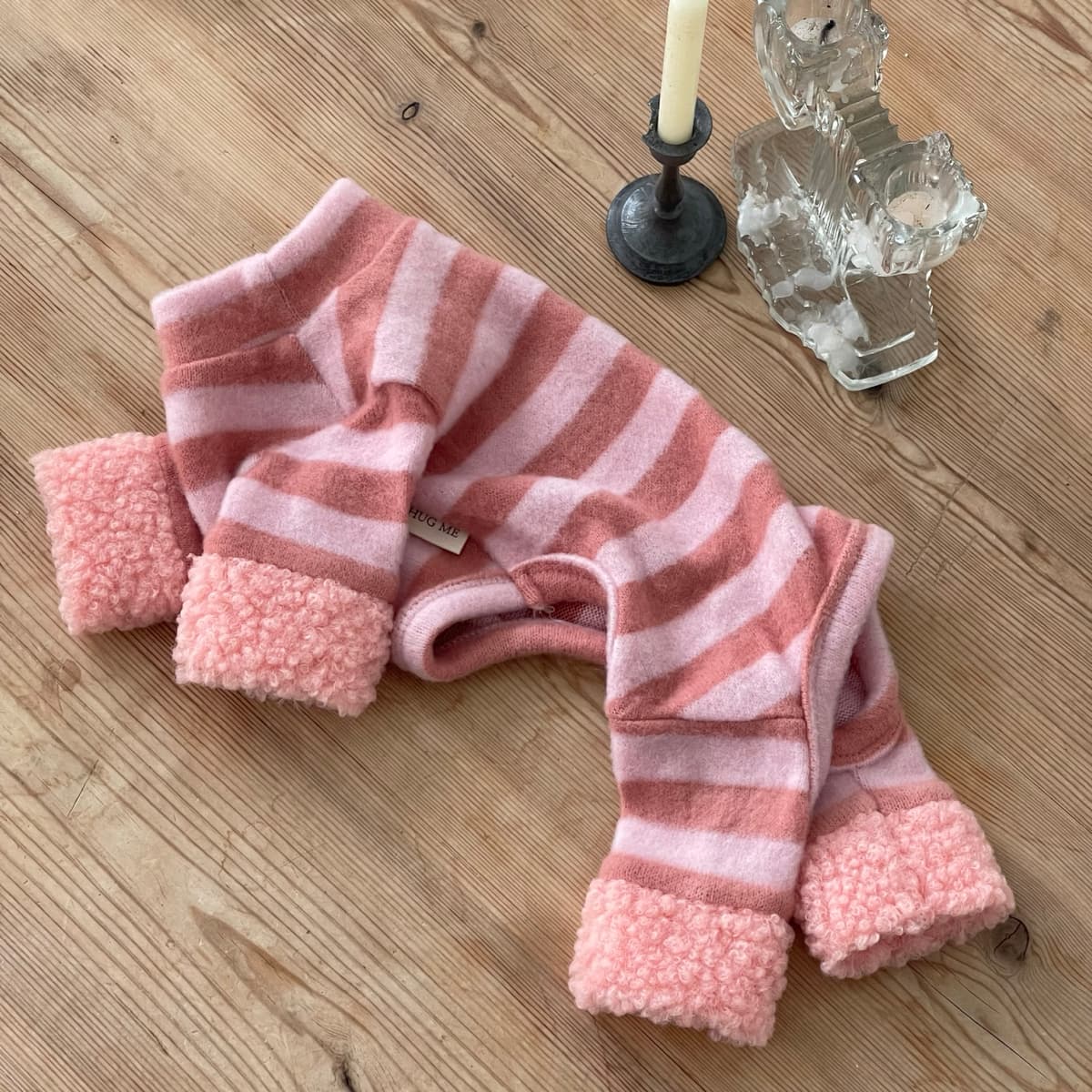 스트라이프 앙고라 니트 탑&올인원 (강아지옷) - 이미지 11