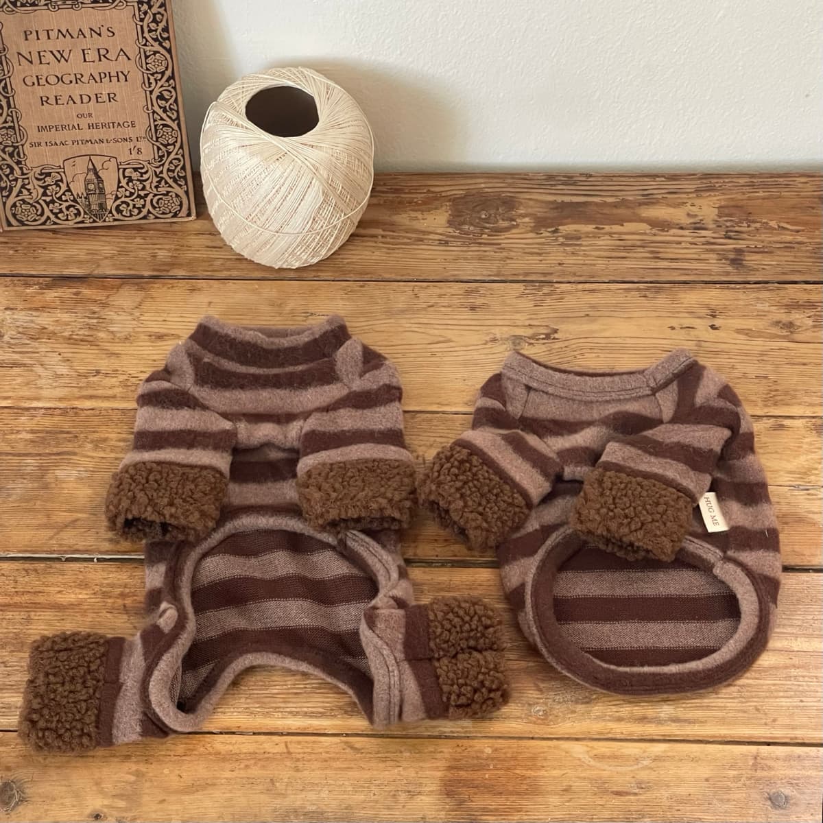 스트라이프 앙고라 니트 탑&올인원 (강아지옷) - 이미지 14