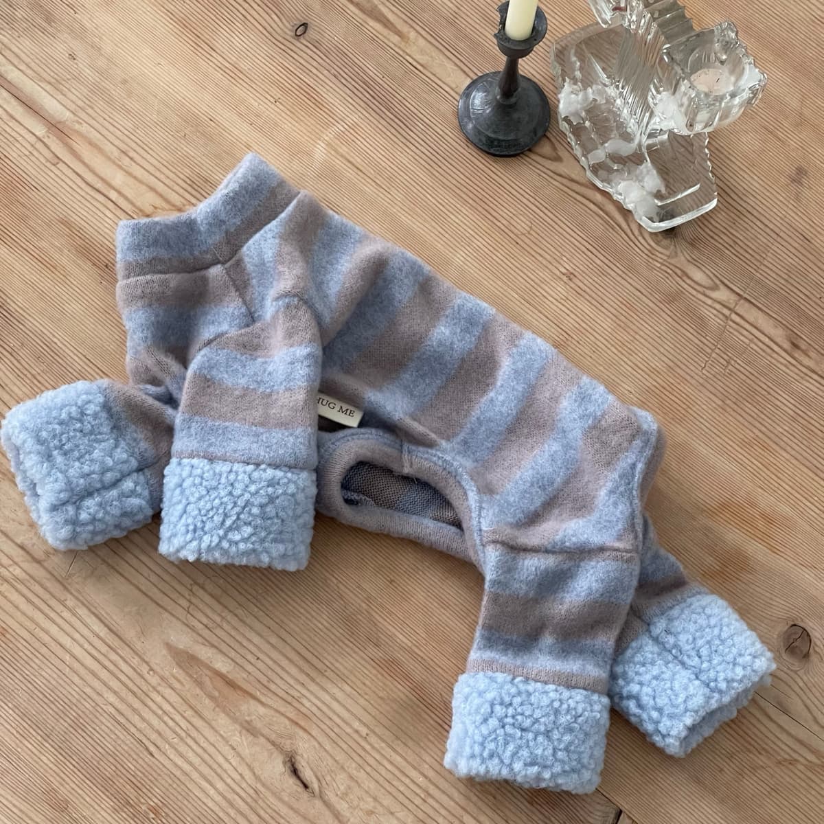 스트라이프 앙고라 니트 탑&올인원 (강아지옷) - 이미지 12