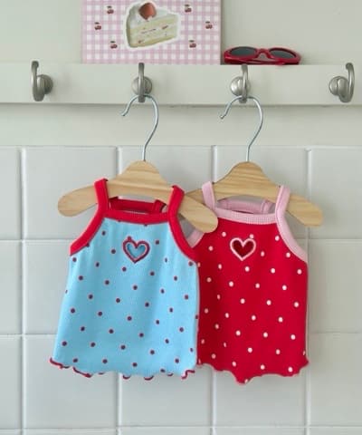 Heart Hole Dot Sleeveless Top (Puppy Clothes)