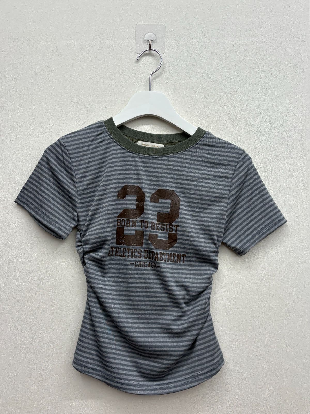 Shirred) 23 Tight Short Sleeve T-shirt - 이미지 5