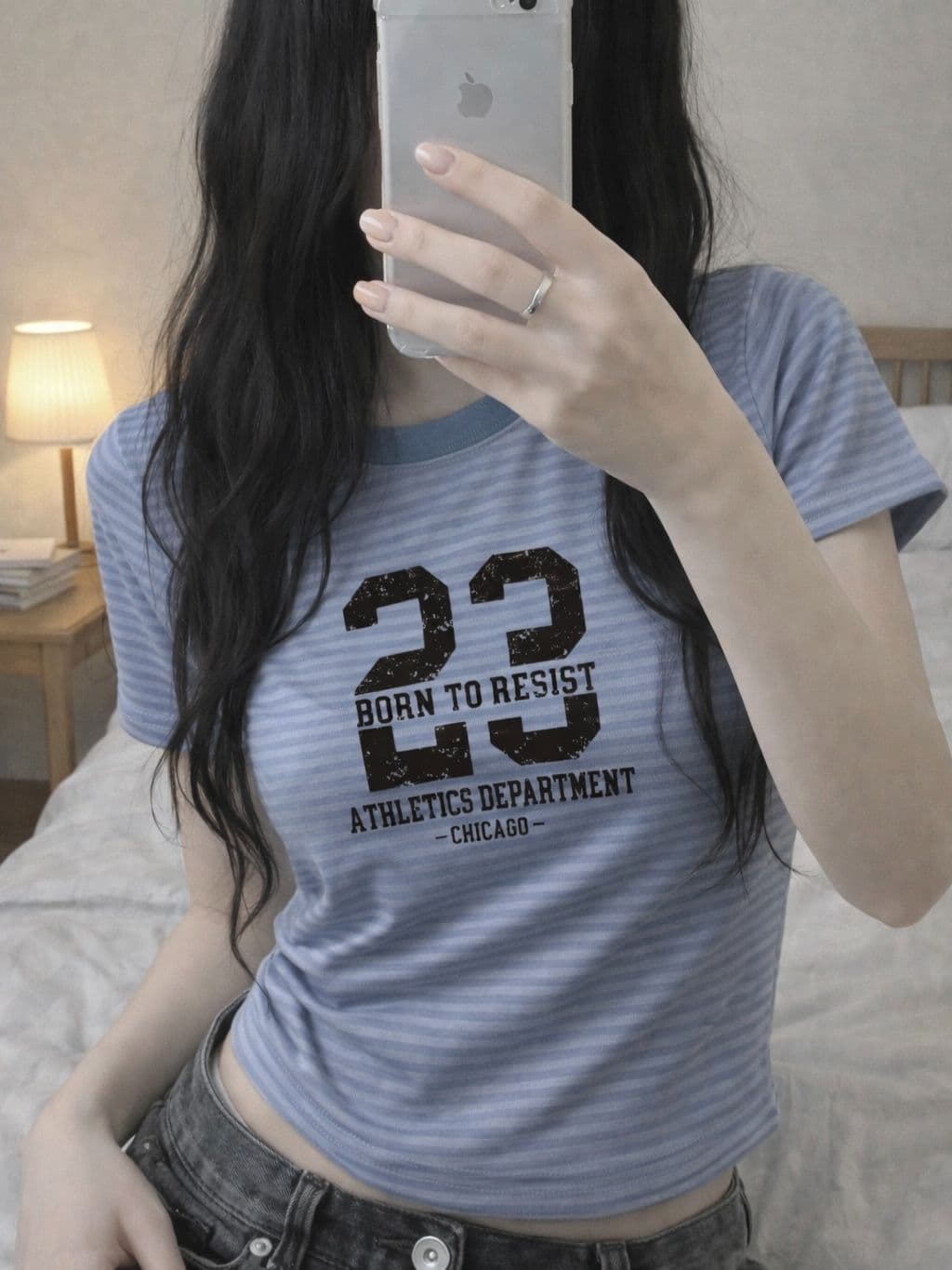 Shirred) 23 Tight Short Sleeve T-shirt - 이미지 1