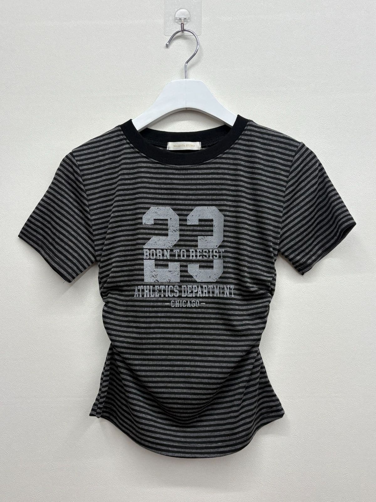Shirred) 23 Tight Short Sleeve T-shirt - 이미지 4
