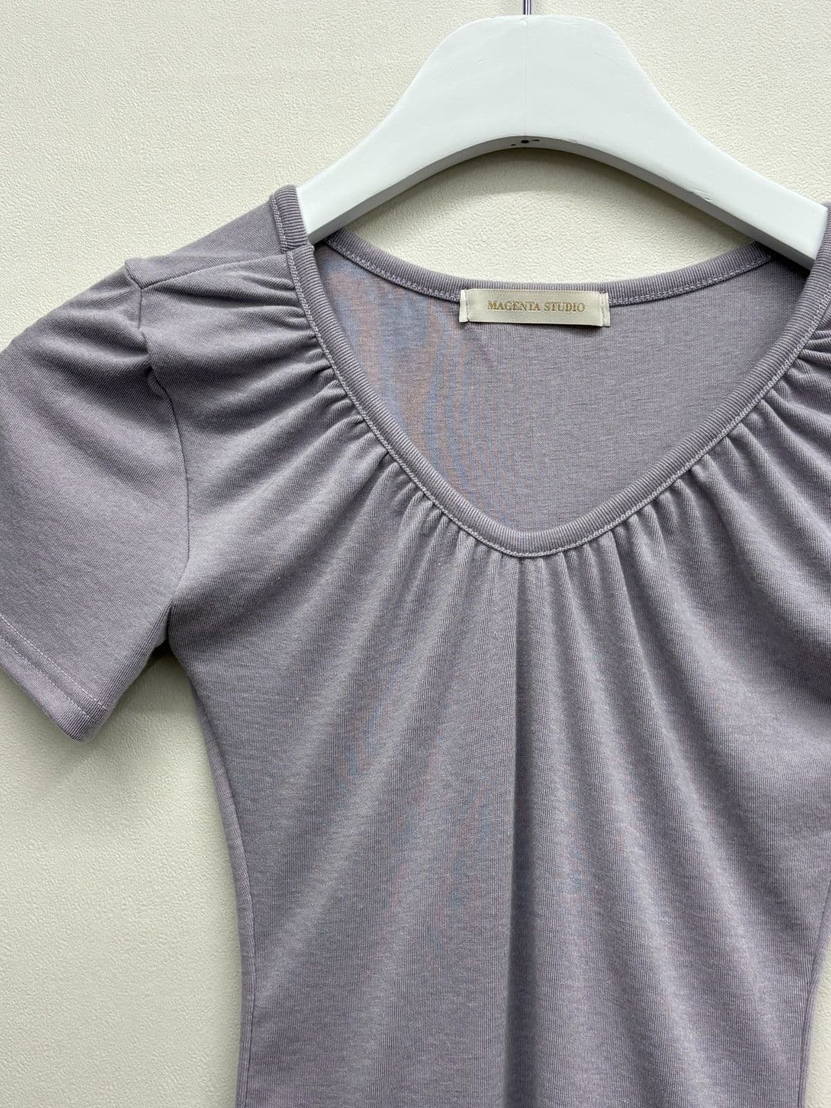 V-shirring short sleeves - 이미지 4