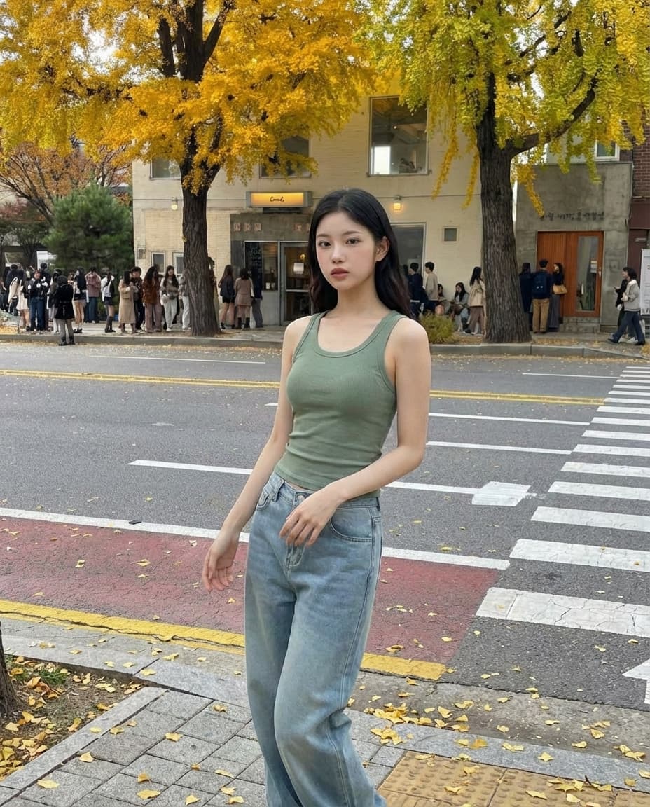 26 Summer New Arrival (Special Feature) Ribbed Crop Sleeveless (, Basic, Cotton Slim, Round, Crop Length, Sleeveless - 이미지 5