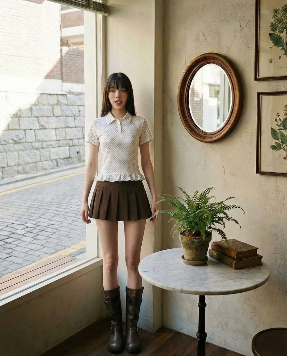 26 Summer New Arrival_Frill Dot Short Sleeve (Buttons, Accent, Dots, Collar, Date Look, Effortless Chic) - 이미지 6