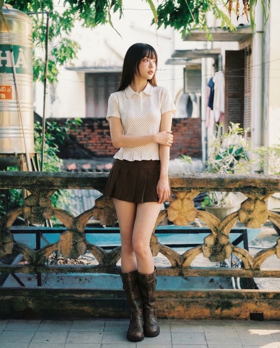 26 Summer New Arrival_Frill Dot Short Sleeve (Buttons, Accent, Dots, Collar, Date Look, Effortless Chic) - 이미지 2