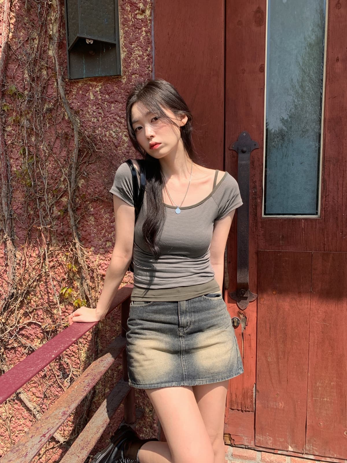 26 Summer New Arrivals_(Set) Ive ST (Sleeveless, Striped, Crop, Off-shoulder) - 이미지 8