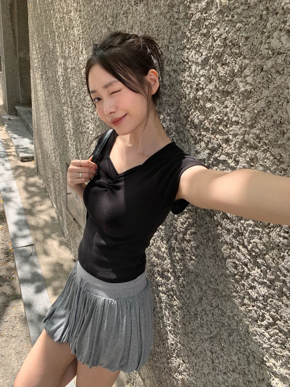 26 Summer New Arrival_Wonder Square Short Sleeve (Detail, Semi-Crop, Effortless Chic, Mini Punching, Square Neck - 이미지 18