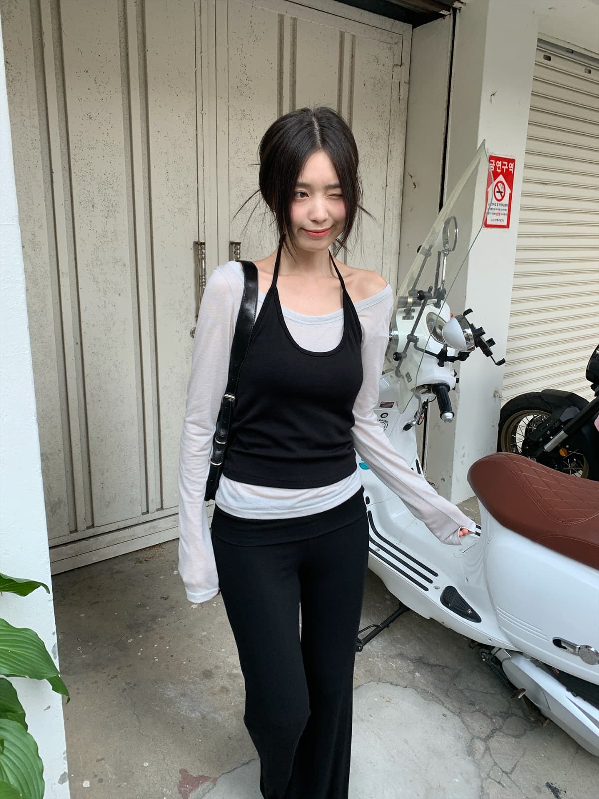 26 Summer New Arrival_Layered Halter Neck Sleeveless Top (Halter Neck, Inner, Slim Fit, Y2K, Layered, Summer Item - 이미지 4