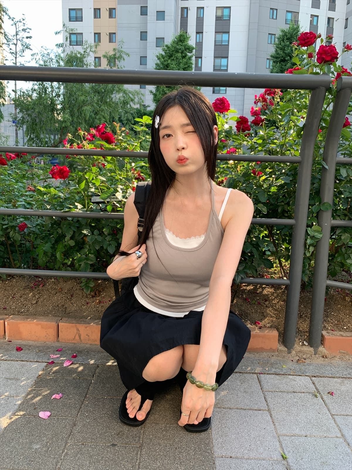 26 Summer New Arrival_Layered Halter Neck Sleeveless Top (Halter Neck, Inner, Slim Fit, Y2K, Layered, Summer Item - 이미지 11