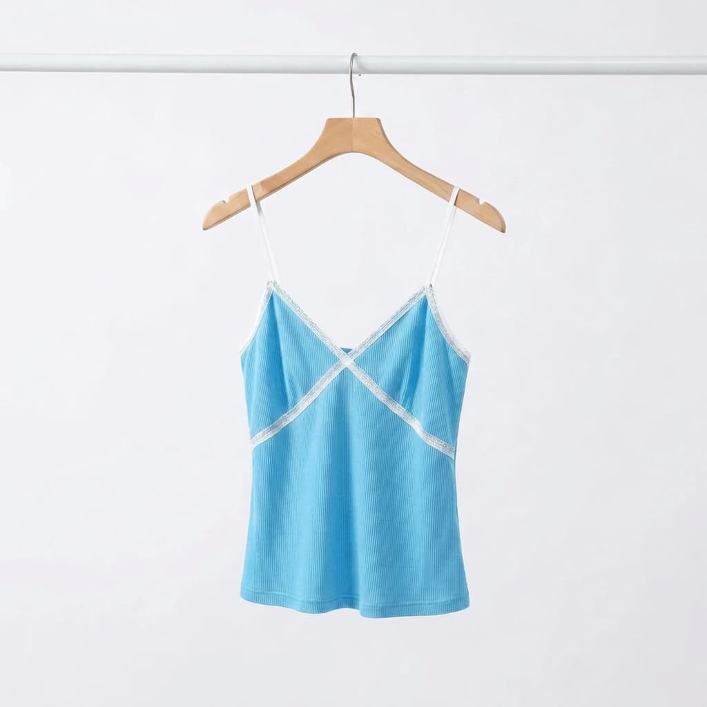 Ribbed Lace Sleeveless (Summer, New Arrival, Sleeveless, Sleeveless, Lace, Ribbed, Summer Sleeveless, Beachwear) - 이미지 9