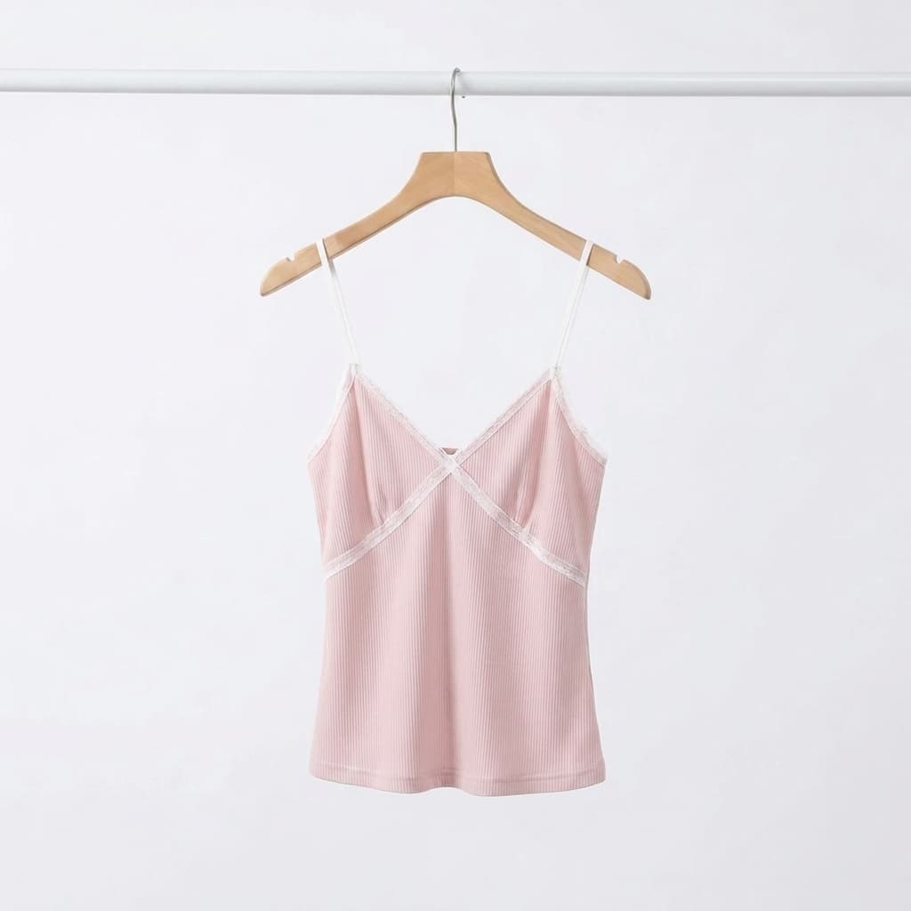 Ribbed Lace Sleeveless (Summer, New Arrival, Sleeveless, Sleeveless, Lace, Ribbed, Summer Sleeveless, Beachwear) - 이미지 5