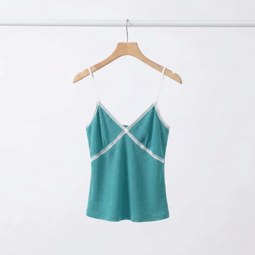 Ribbed Lace Sleeveless (Summer, New Arrival, Sleeveless, Sleeveless, Lace, Ribbed, Summer Sleeveless, Beachwear) - 이미지 7