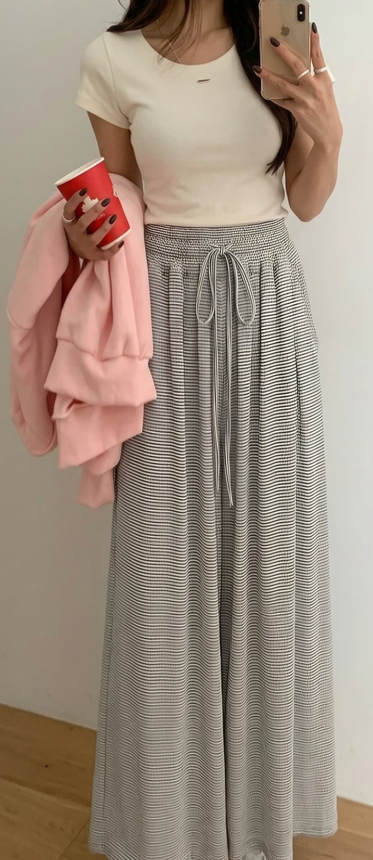 Loewe Lay Striped Flowy Wide Pants - 이미지 5