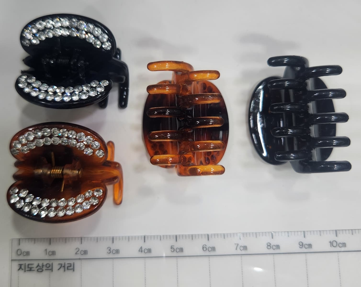 Mini hair clip .2-line oval shape (3 types) - 이미지 1