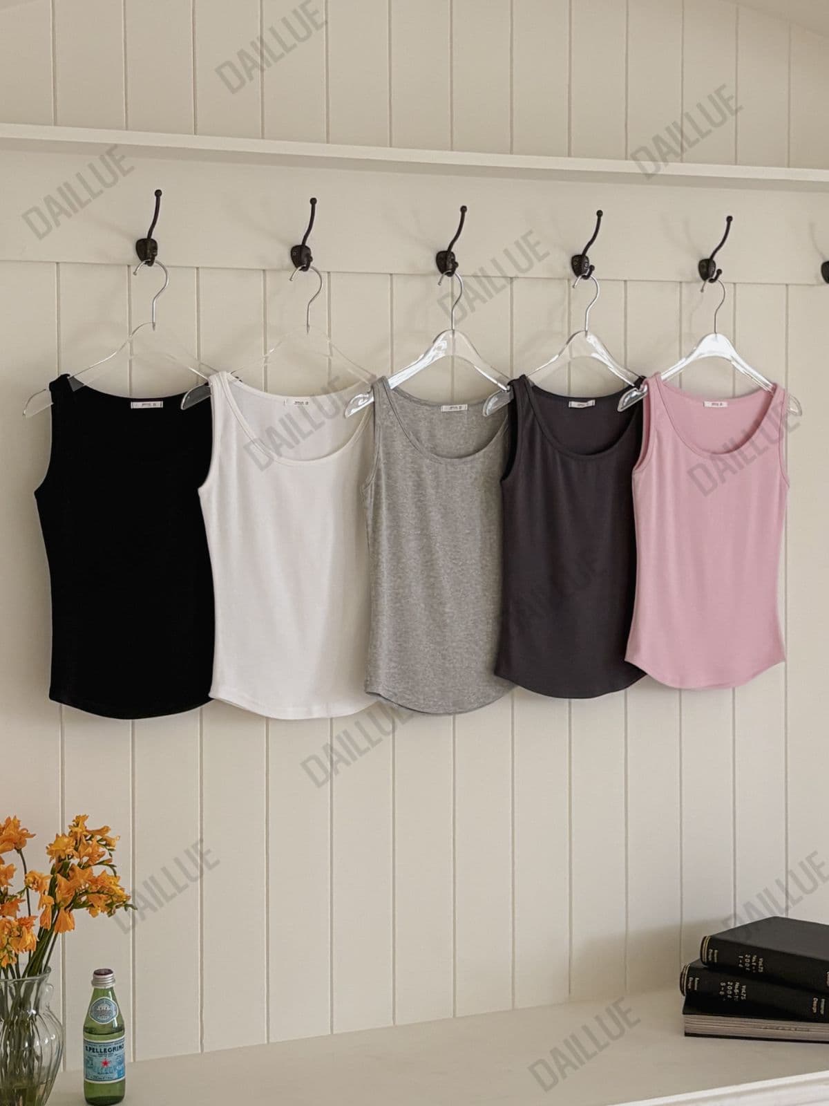 Slim Fit - Modal Tension Mango Rounded Sleeveless Top - Cotton, Breast Cover, U-Neck, Inner, Stretchy, Sleeveless, Summer - 이미지 15