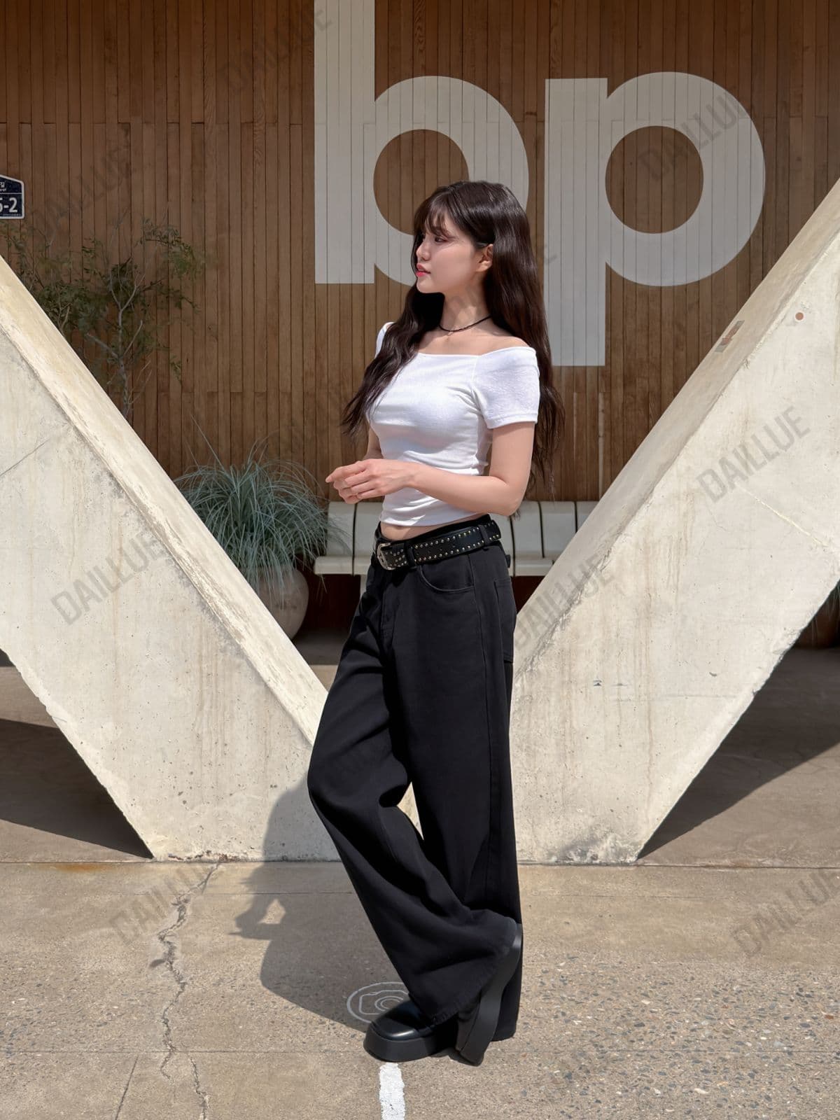 Slim Fit - Tension Off-Shoulder Short Sleeve - Date, Sexy Glam Look, Stretchy Spandex, Daily, Spring/Summer, Tight-fitting T-shirt - 이미지 14