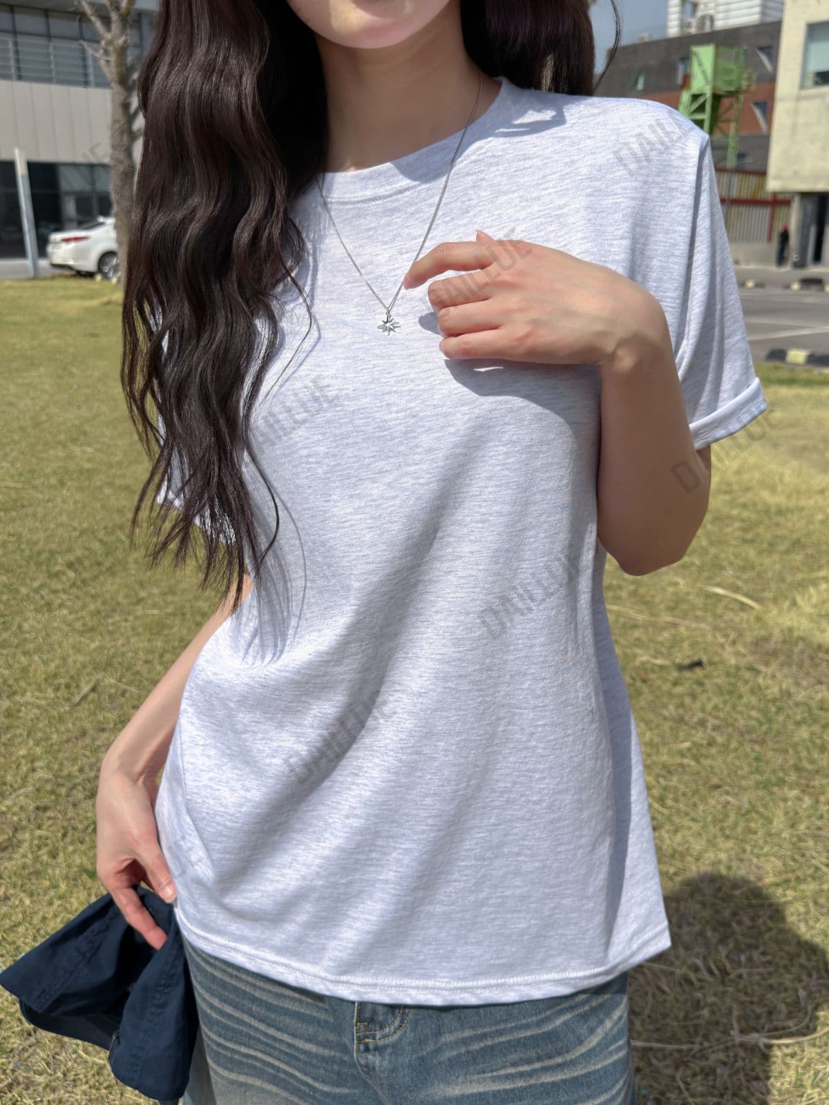 Oversized Fit - Cotton Tumble Basic Short Sleeve - 30 Count, Premium, Loose Fit, Cotton, Basic T-shirt, Processed, Round - 이미지 5