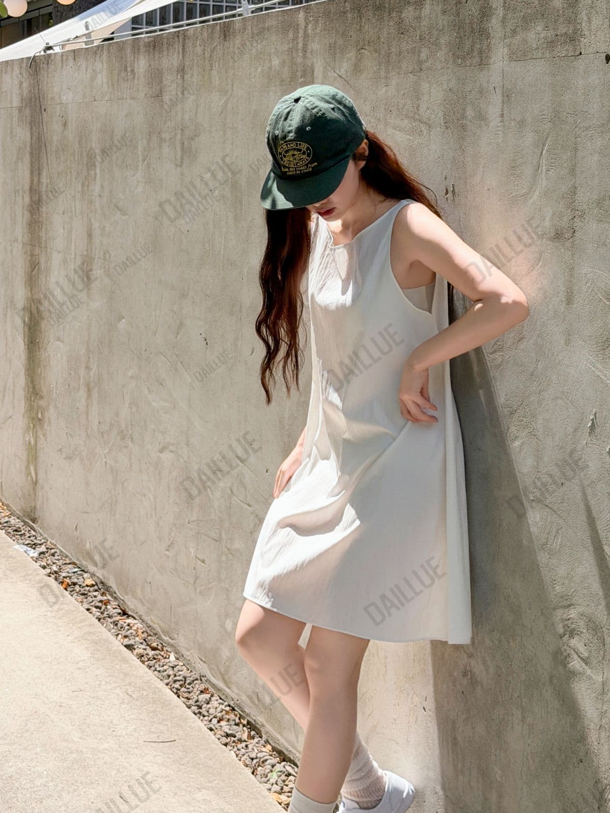 Simple Mini Dress - Sleeveless, Summer, Vacation Look, Nylon, Inner, Midi, Bustier, Delicate - 이미지 11