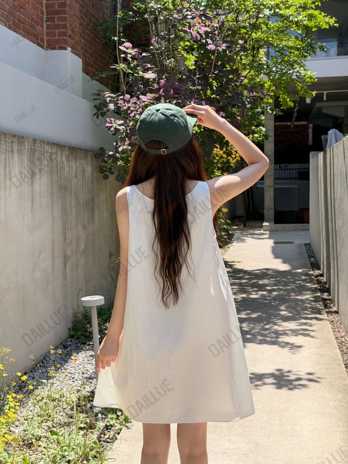 Simple Mini Dress - Sleeveless, Summer, Vacation Look, Nylon, Inner, Midi, Bustier, Delicate - 이미지 7