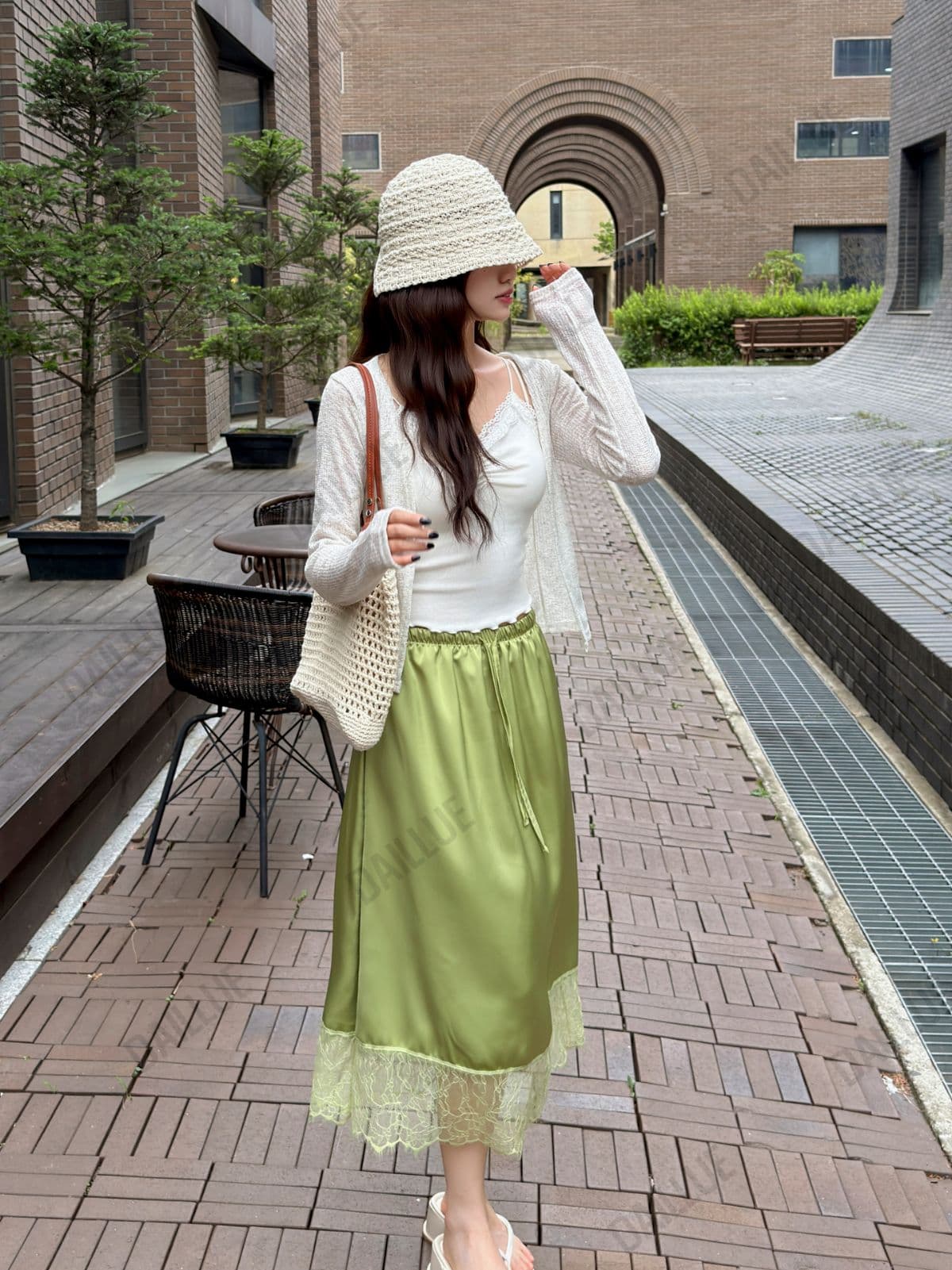 Basic Fit Linen Knit Open Cardigan - Summer Cover-up, Must-Have Item, Rainy Season Look, See-through, Summer Vacation, Wedding Guest - 이미지 11