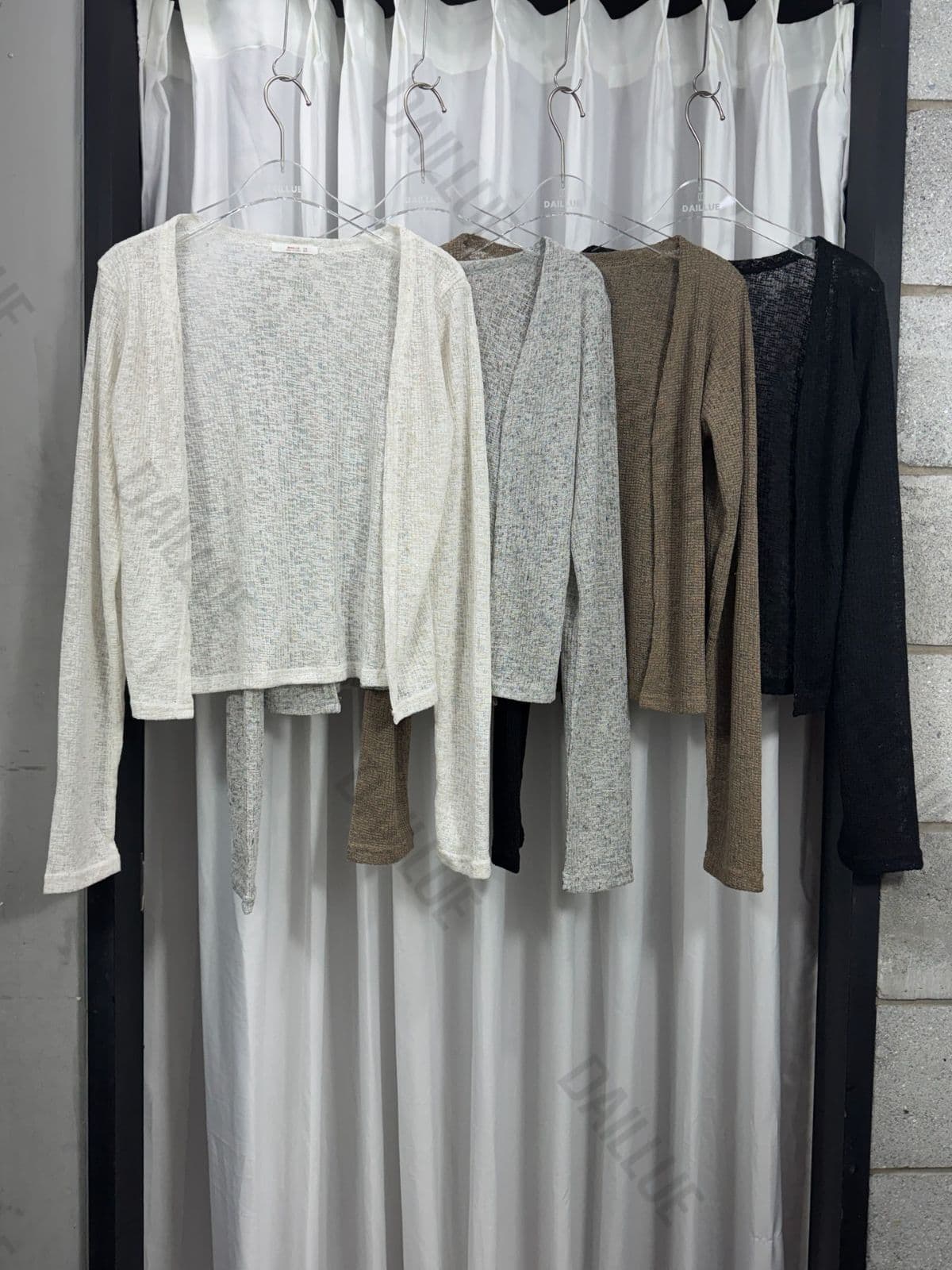 Basic Fit Linen Knit Open Cardigan - Summer Cover-up, Must-Have Item, Rainy Season Look, See-through, Summer Vacation, Wedding Guest - 이미지 2