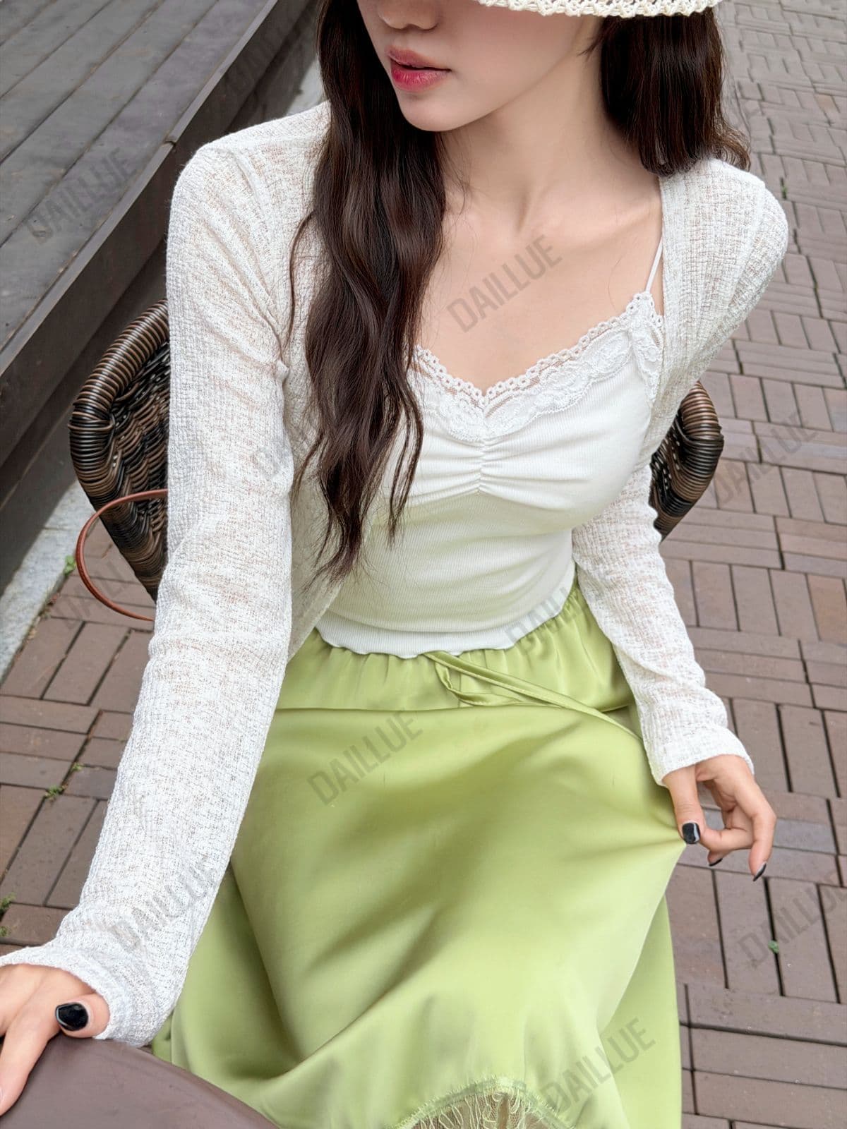 Basic Fit Linen Knit Open Cardigan - Summer Cover-up, Must-Have Item, Rainy Season Look, See-through, Summer Vacation, Wedding Guest - 이미지 4
