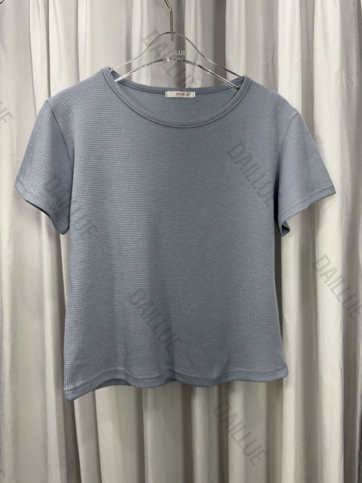 Basic Fit - Waffle Round Short Sleeve - Basic T-shirt, Knit, Semi-Crop, Summer, Innerwear, Basic, Plain, Wedding Guest Look - 이미지 14