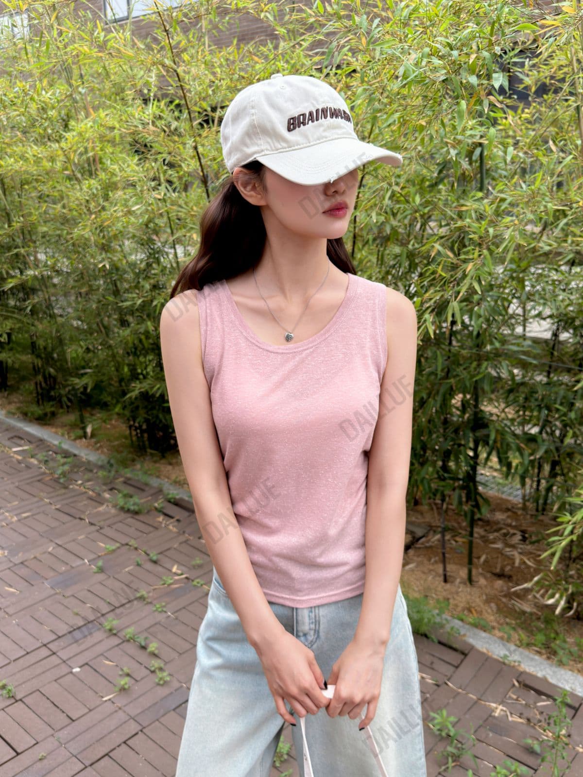 Delicate Fit-Linen U-Neck Sleeveless-Mango, Sleeveless, Sleeveless, See-through Top, Breast Cover, Cardigan Inner - 이미지 5