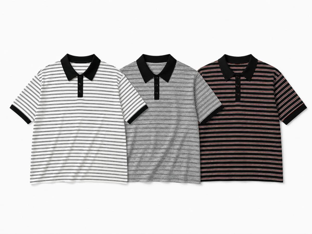 26SS New Core Stripe Polo Shirt (Vintage, Crop, Cardigan, Print, Bermuda, Unisex, Ringer, Short Sleeve T-shirt) - 이미지 4