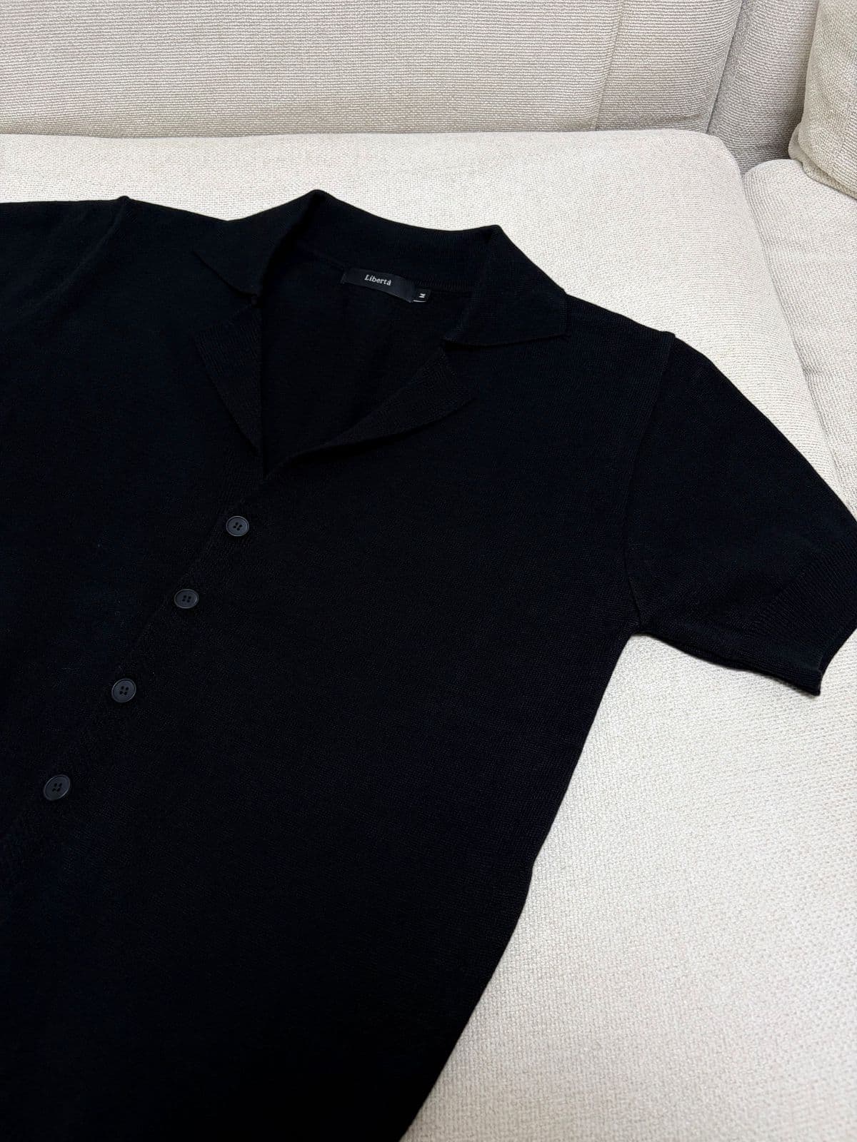 BL Muscle Fit Collared Short Sleeve Knit Cardigan - 이미지 4