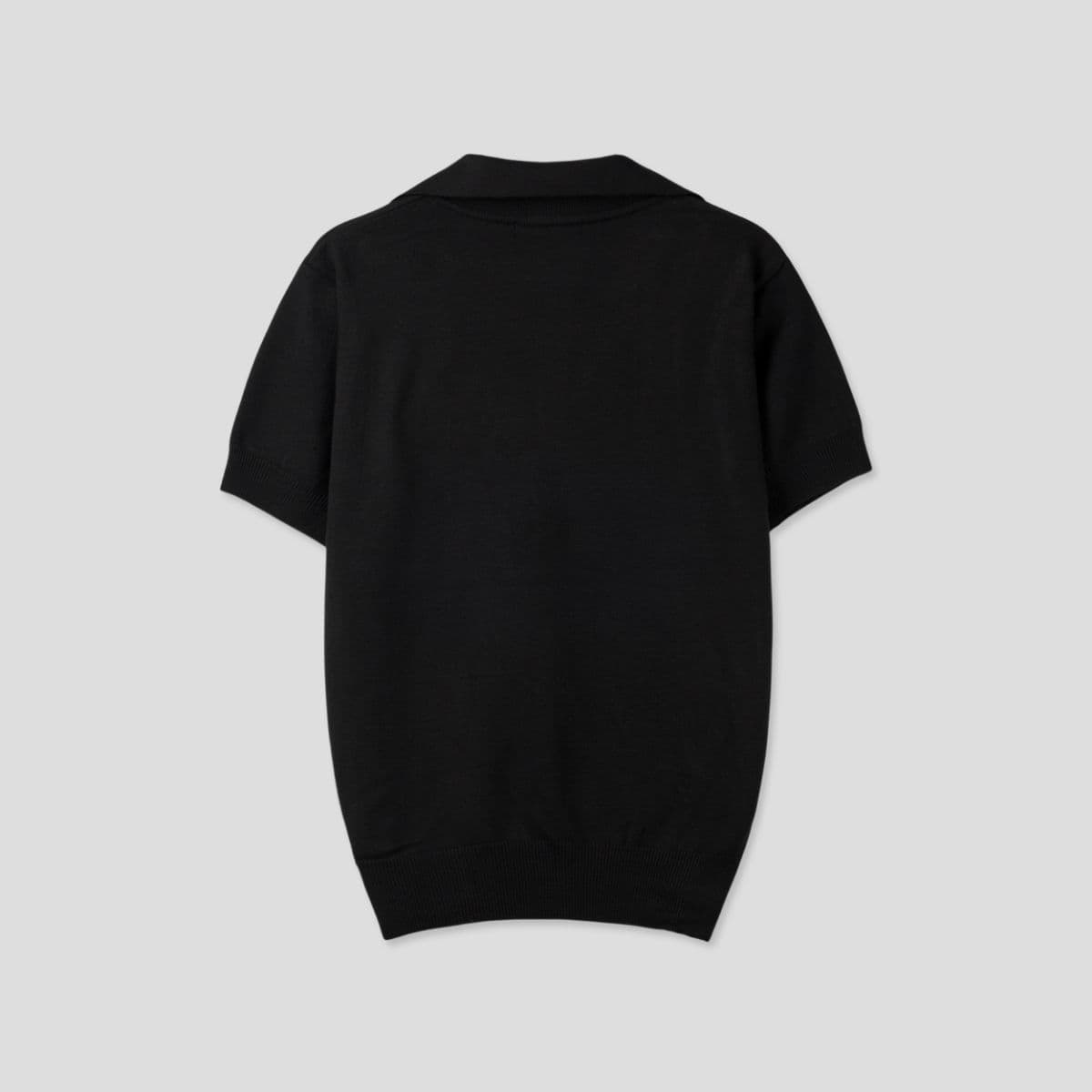 BL Collared Short Sleeve Knit Cardigan - 이미지 5