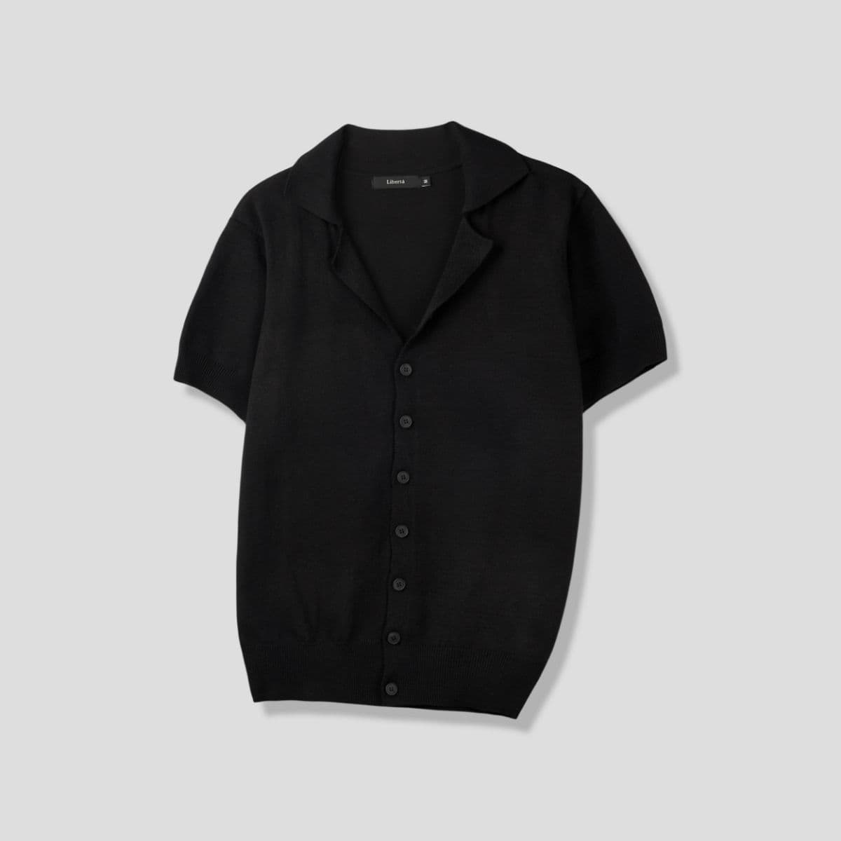 BL Collared Short Sleeve Knit Cardigan - 이미지 10