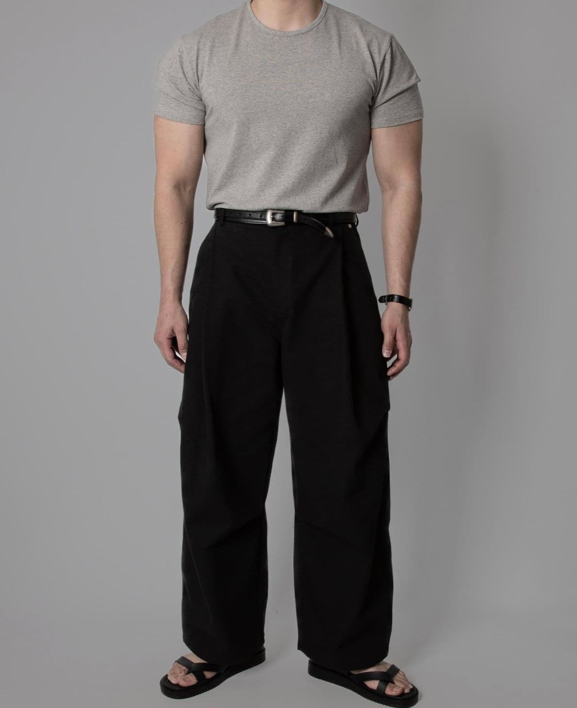 Cotton muscle-fit round short-sleeve t-shirt - 이미지 6